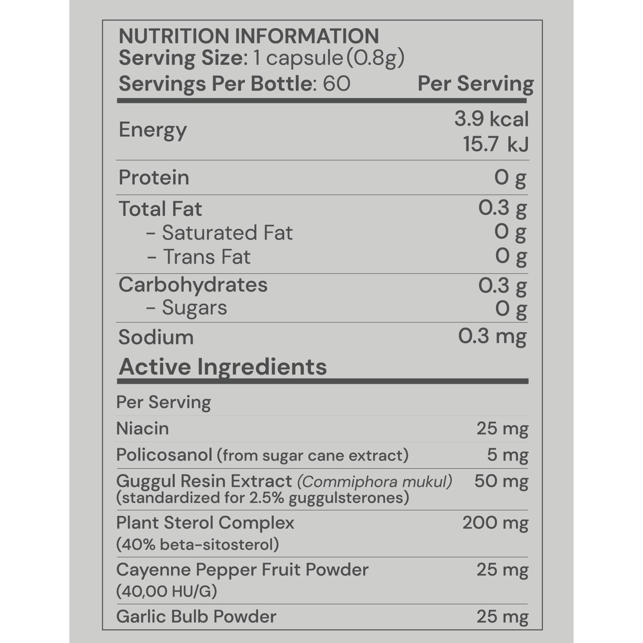 Lovini Cholesterol Support (60 Capsules) x3 bottles - Lovini Health
