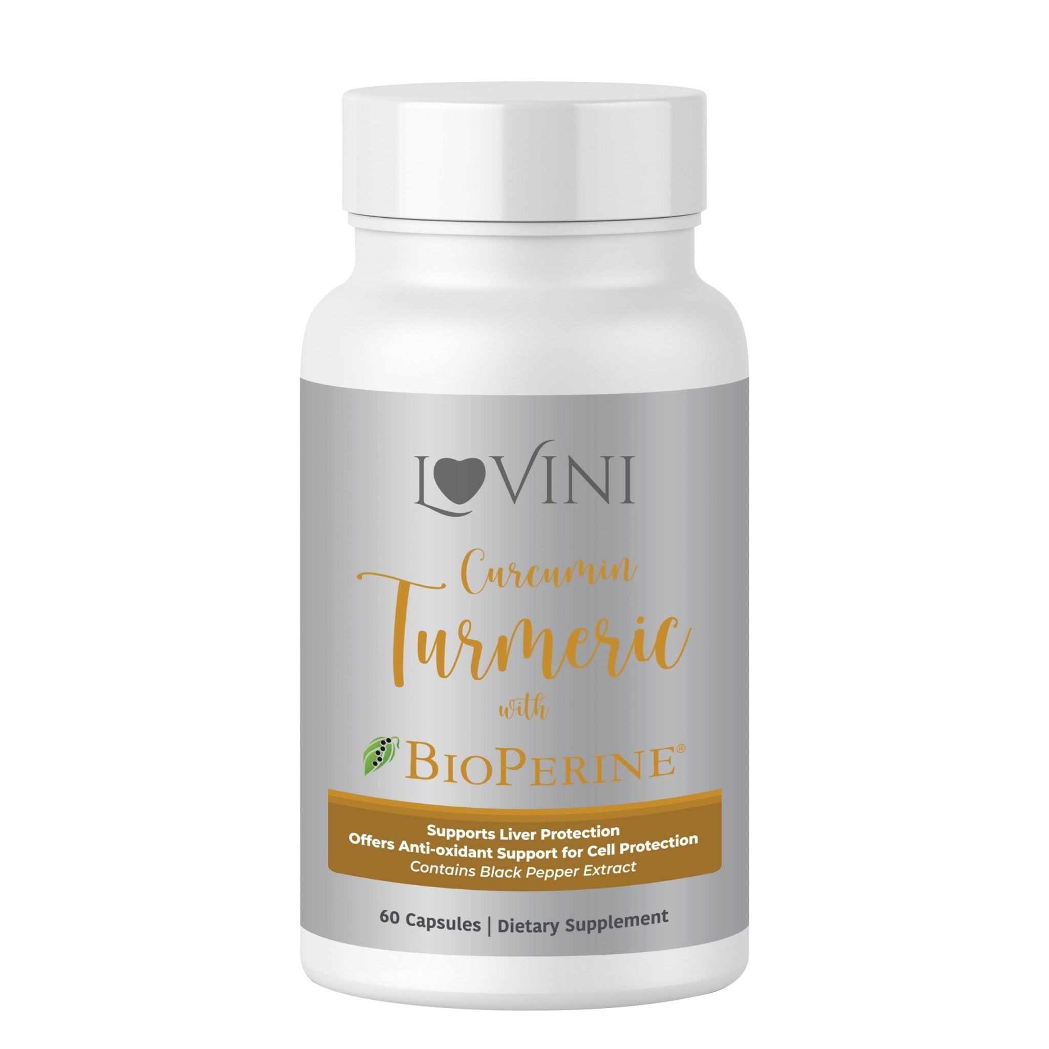 Lovini Turmeric with BioPerine® (60 Capsules) - Lovini Health
