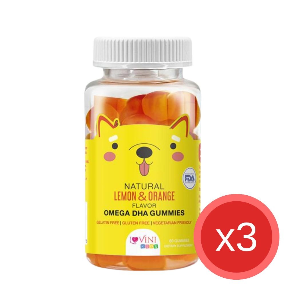 LoviniKids Omega DHA Gummies 60 gummies x3 packs - Lovini Health
