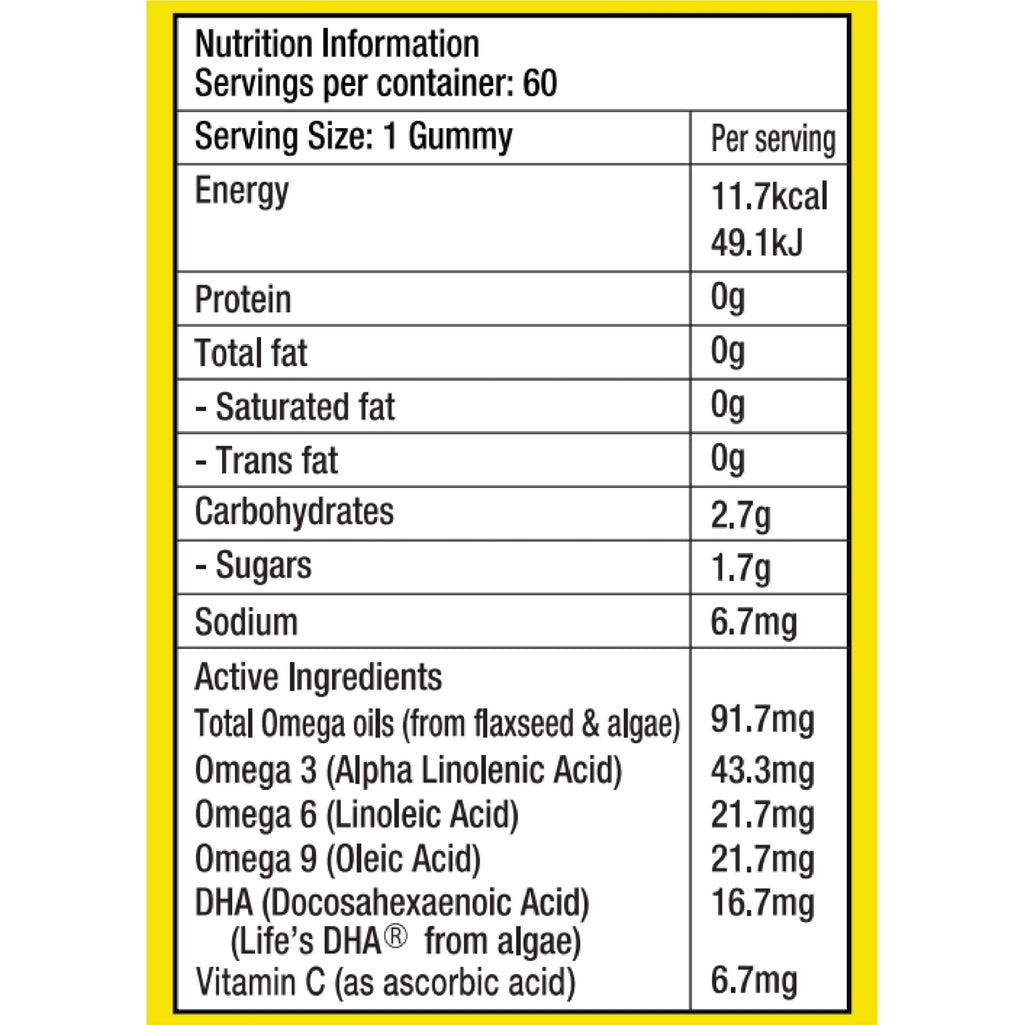 LoviniKids Omega DHA Gummies 60 gummies x3 packs - Lovini Health