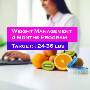 Adult Weight Management Program – 4 Months (Target -24 to 36 lbs)