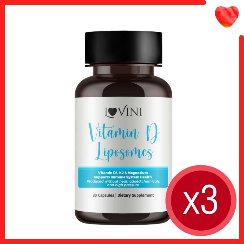 Lovini Vitamin D Liposomes (30 Capsules) x3 bottles
