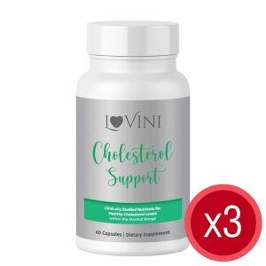 Lovini Cholesterol Support (60 Capsules) x3 bottles